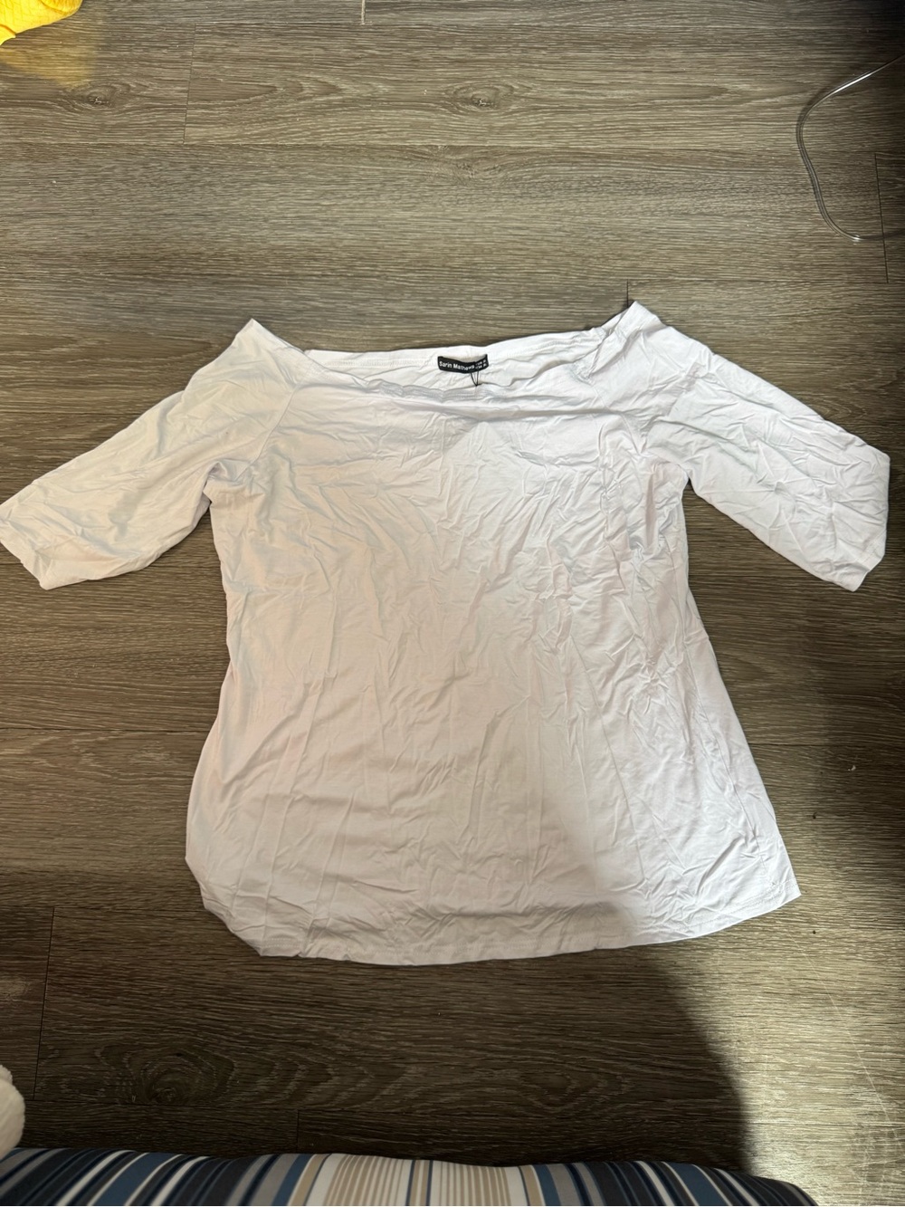 Rue21 White Off-Shoulder Elbow Sleeve Tunic